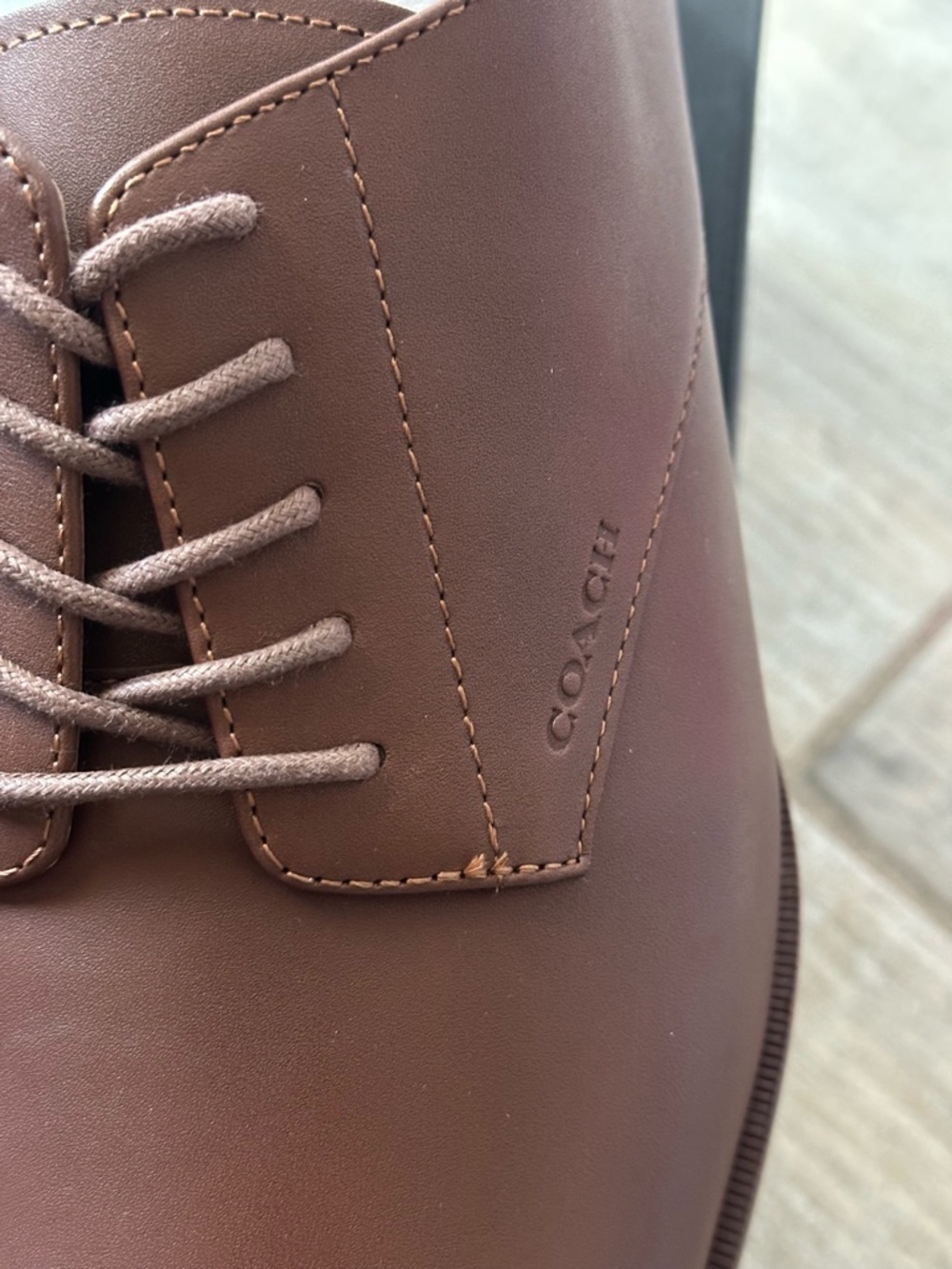 Coach Men's Brown Leather Dress Oxfords 👞 - Picture 6 of 11